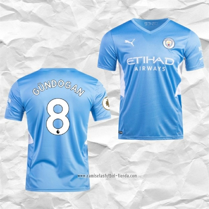 Camiseta Primera Manchester City Jugador Gundogan 2021 2022